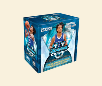 compare product 2023-24 Bowman University Chrome Basketball Sapphire Edition Box