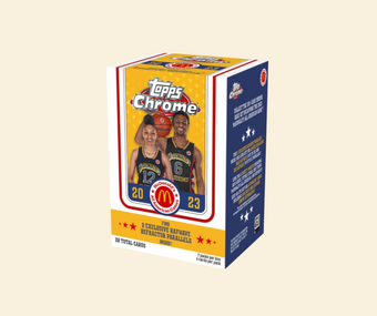compare product 2023 Topps McDonald's All American Chrome Basketball Blaster Box