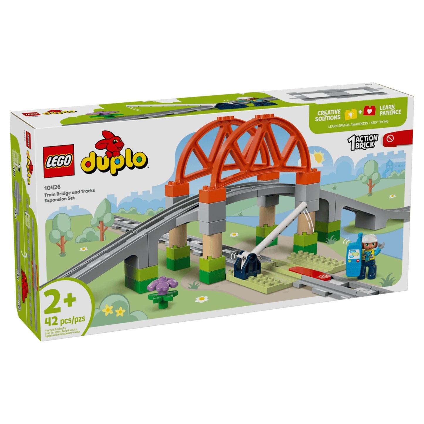 LEGO DUPLO Town Train Bridge and Tracks Expansion Set