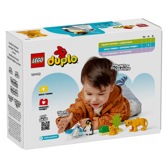 compare product LEGO DUPLO Town Wild Animal Families: Penguins & Lions