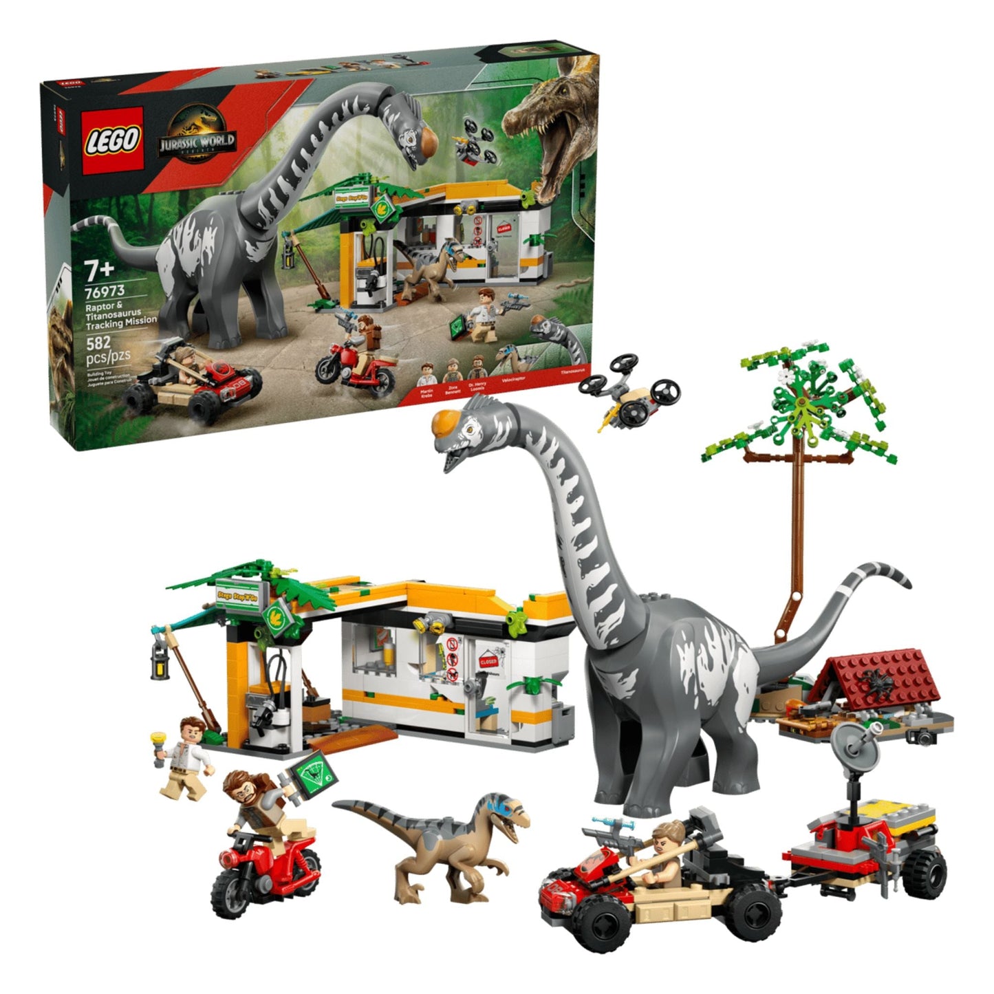 LEGO Jurassic World Raptor & Titanosaurus Tracking Mission