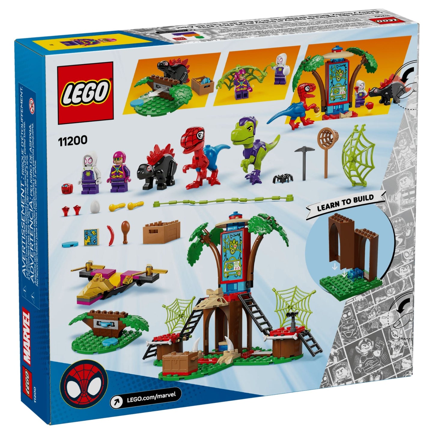 LEGO Spidey and Gobby's Raptor Battle at Tree House HQ