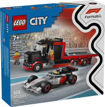 compare product LEGO City Formula 1 F1 Display Truck with Audi F1 Race Car