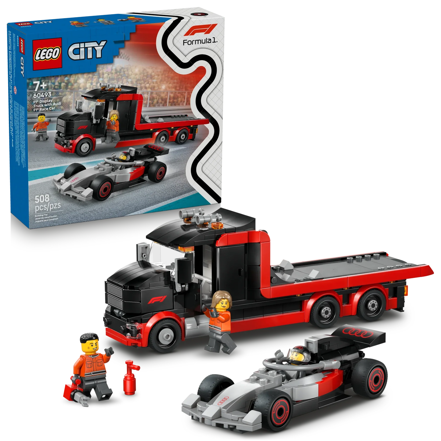 LEGO City Formula 1 F1 Display Truck with Audi F1 Race Car