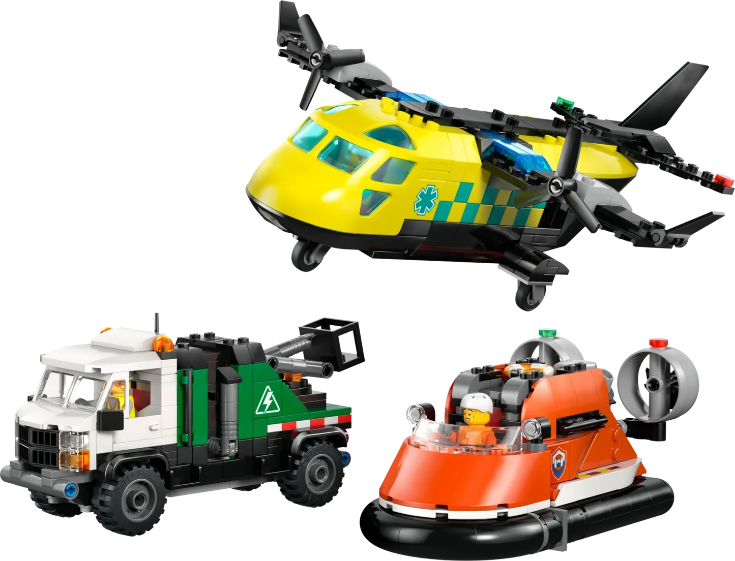 LEGO City Great Vehicles Airplane, Service Truck & Hovercraft Remix