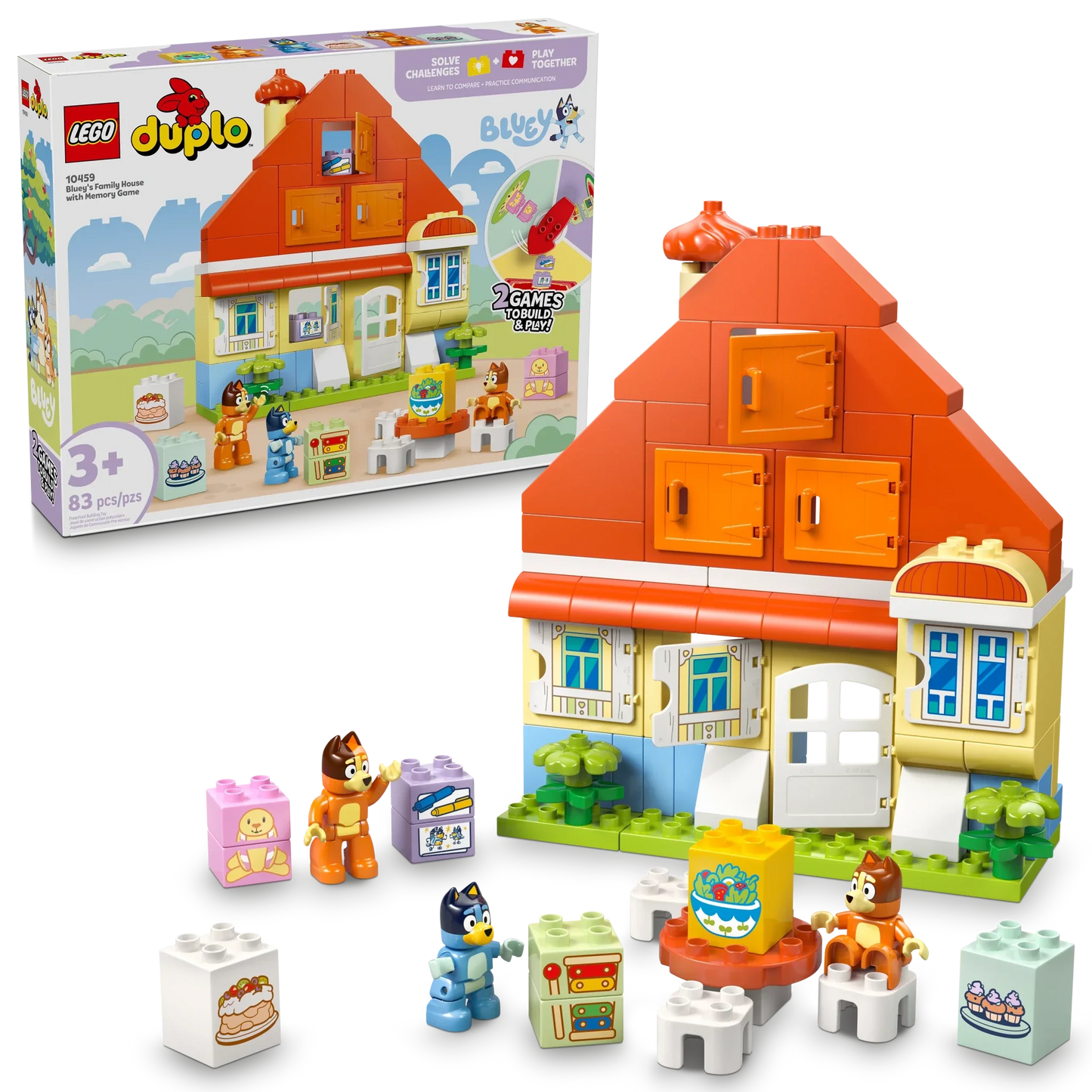 LEGO DUPLO Bluey Bluey's Family House with Memory Game