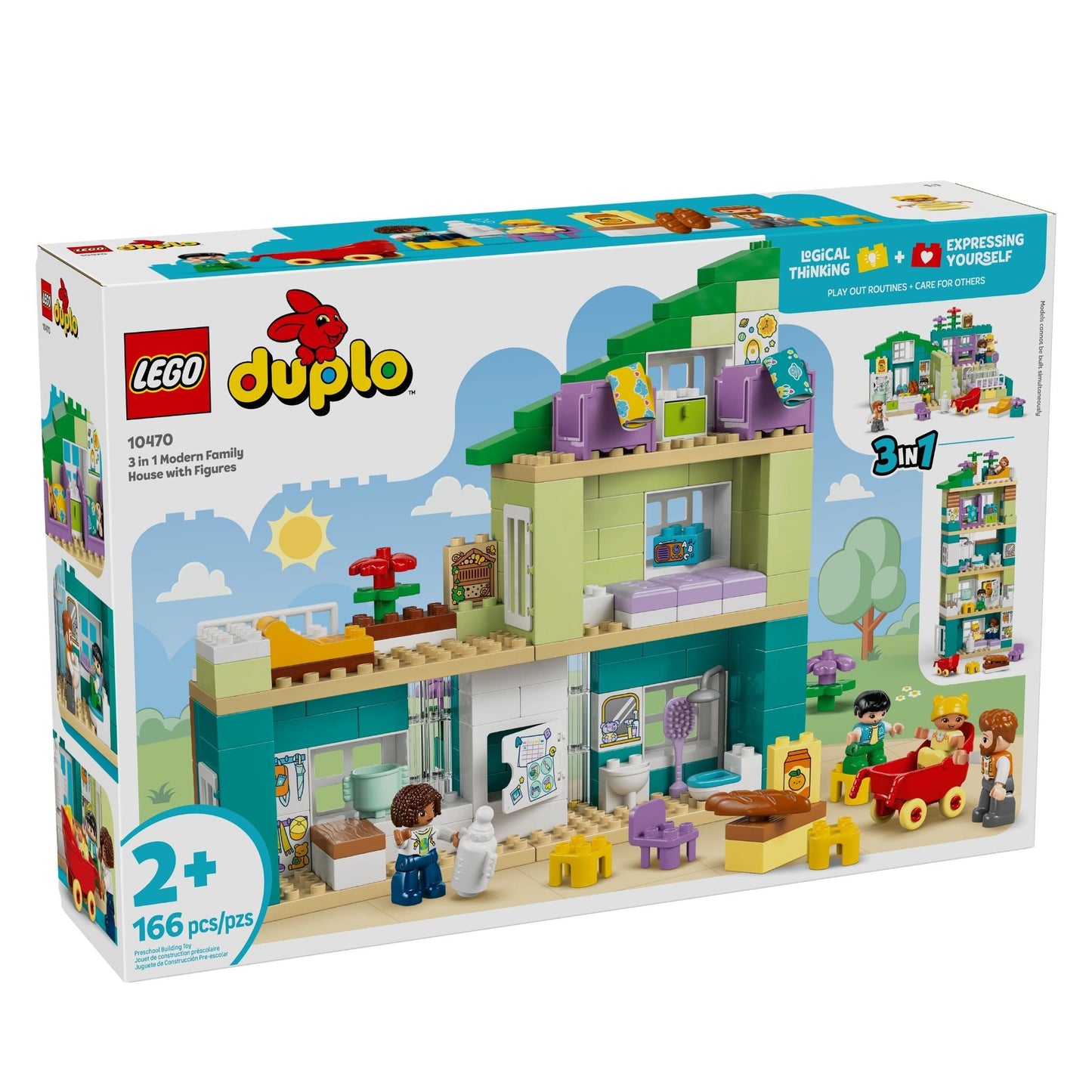 LEGO DUPLO Town 3 in 1 Modern Family House with Figures