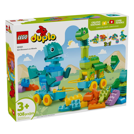 LEGO DUPLO Town 3 in 1 Dinosaurs on Wheels