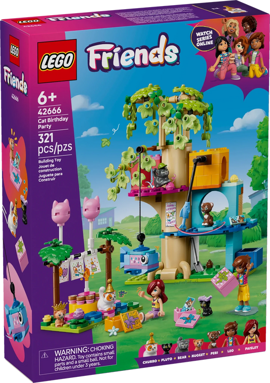 LEGO Friends Cat Birthday Party & Tree House