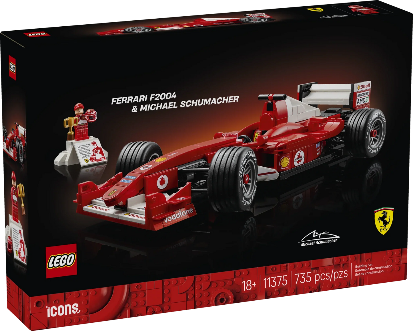 LEGO Icons Ferrari F2004 & Michael Schumacher