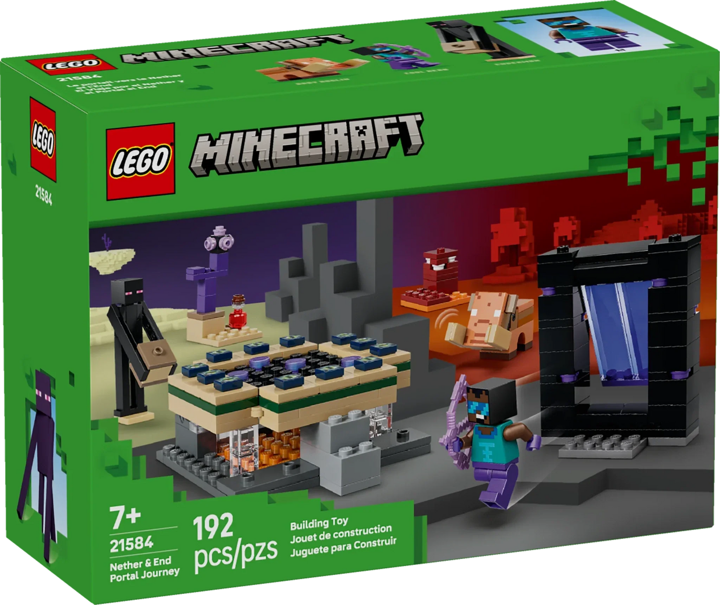 LEGO Minecraft Nether & End Portal Journey