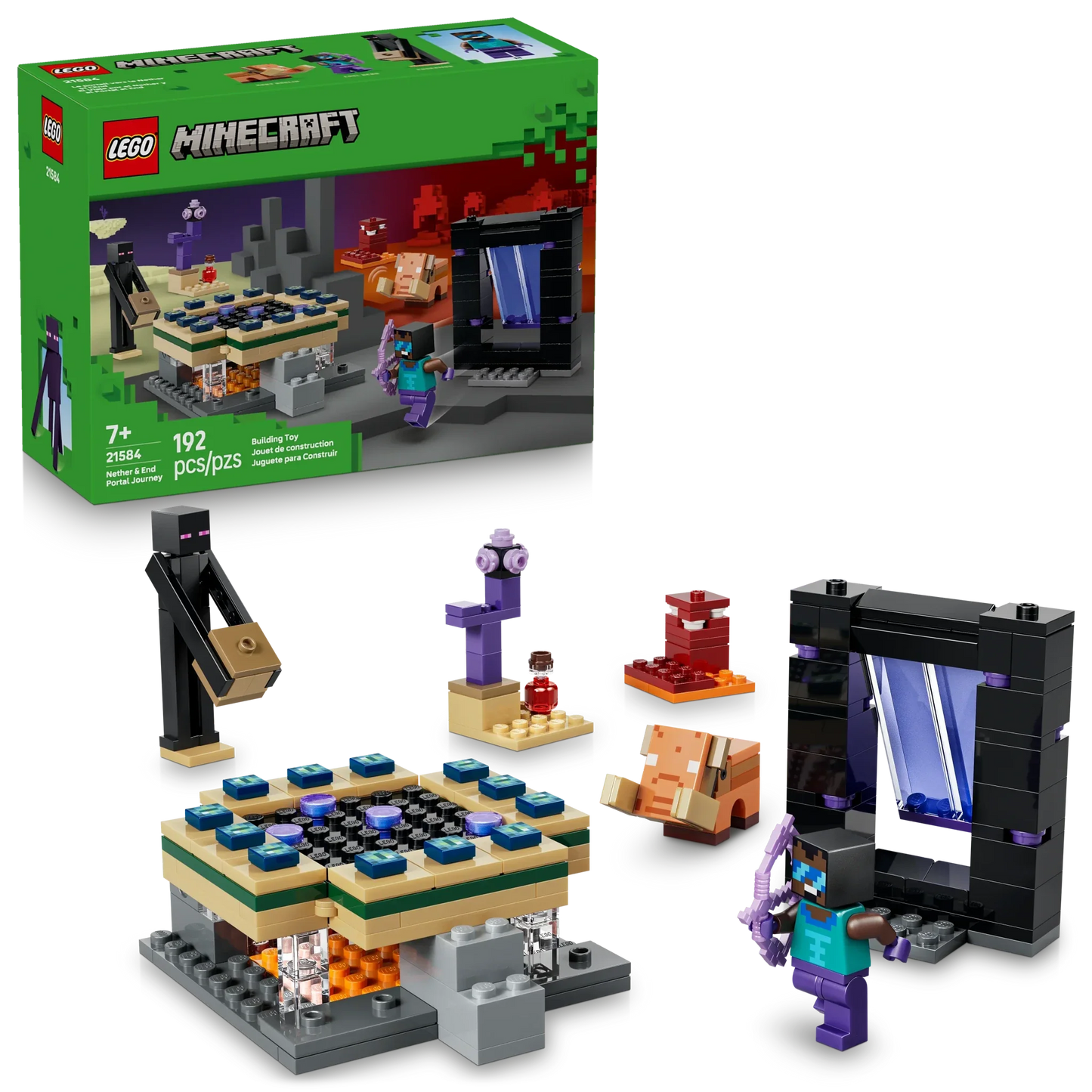 LEGO Minecraft Nether & End Portal Journey