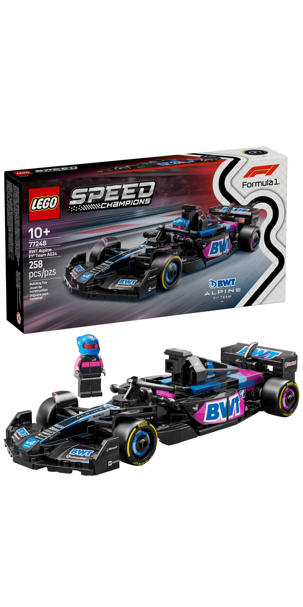 LEGO Speed Champions BWT Alpine F1 Team A524 Race Car