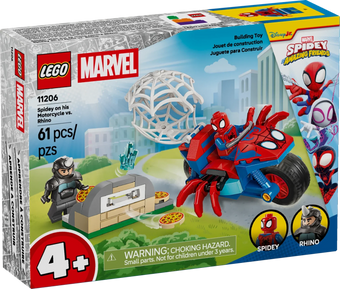 compare product LEGO Spidey Spidey on his Motorcycle vs. Rhino