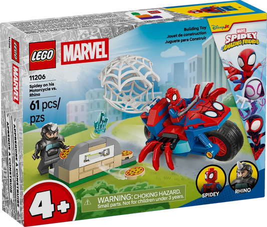 LEGO Spidey Spidey on his Motorcycle vs. Rhino