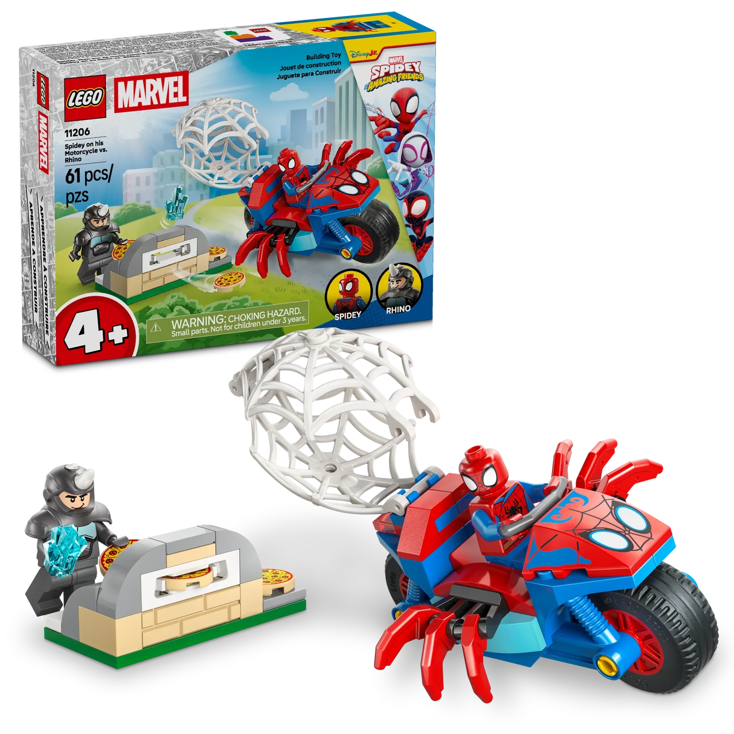LEGO Spidey Spidey on his Motorcycle vs. Rhino