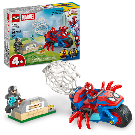 LEGO Spidey Spidey on his Motorcycle vs. Rhino
