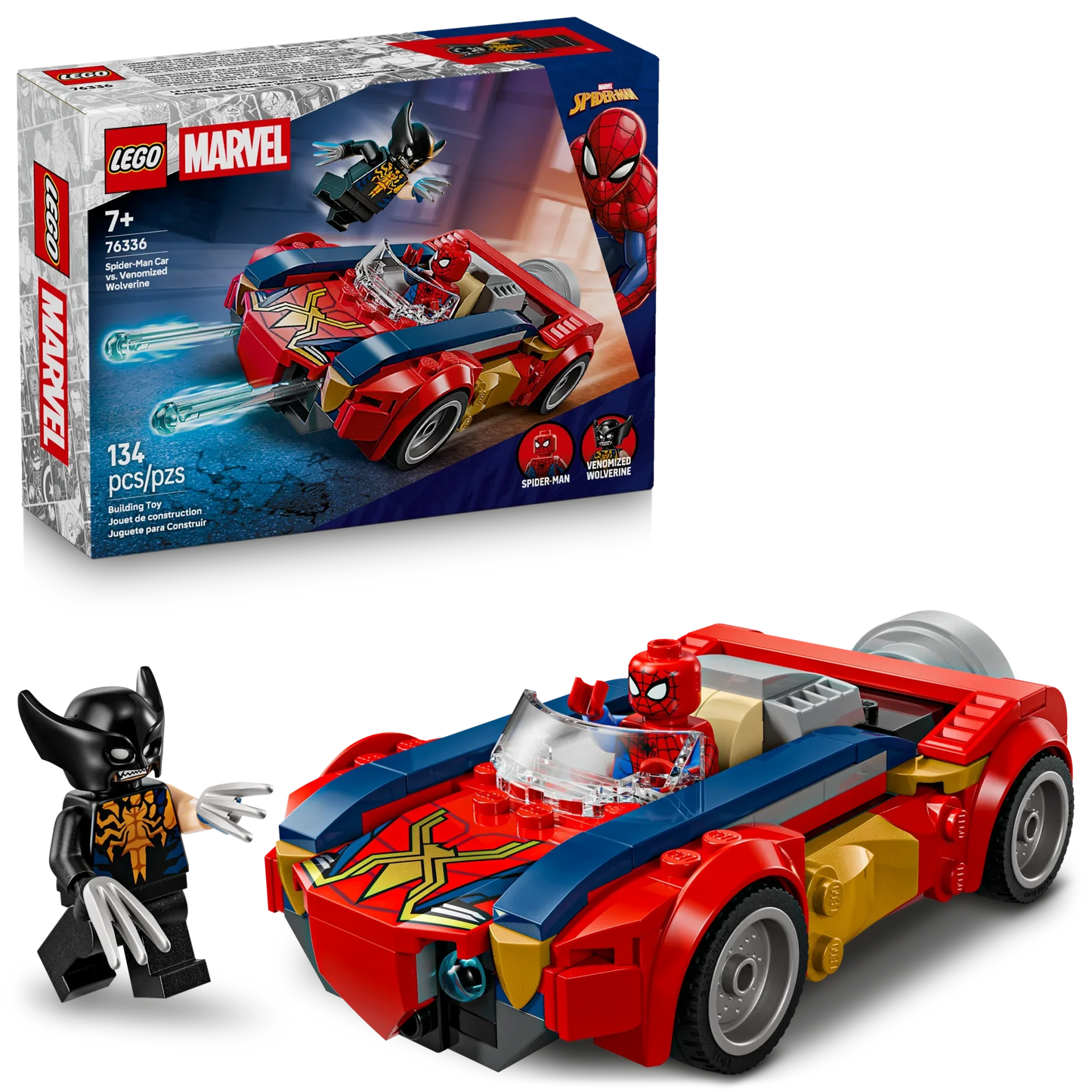 LEGO Super Heroes Marvel Spider-Man Car vs. Venomized Wolverine