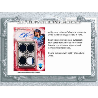 compare product 2025 Topps Sterling Baseball Hobby Box