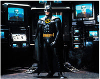 Michael Keaton Autographed 1989 Batman Bat Cave Central 28cmx35cm Photo Framed