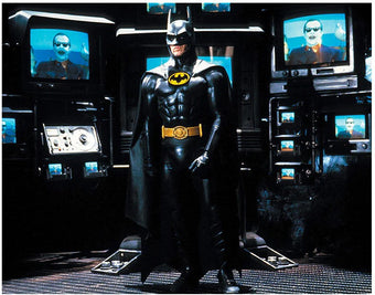 compare product Michael Keaton Autographed 1989 Batman Bat Cave Central 28cmx35cm Photo Framed