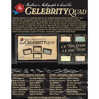 compare product 2024 Historic Autographs Celebrity Quads Box