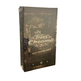 compare product 2025 Topps Chrome WWE Cactus Jack Wrestlemania Box