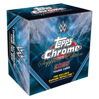 compare product 2025 Topps WWE Wrestling Chrome Sapphire Edition Box