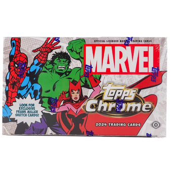 compare product 2024 Topps Chrome Marvel Hobby Box