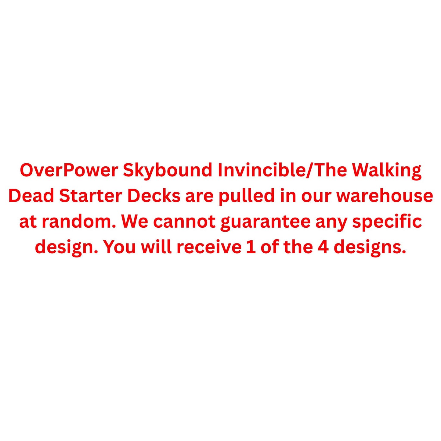 OverPower Skybound Invincible/The Walking Dead Starter Deck (Presell)