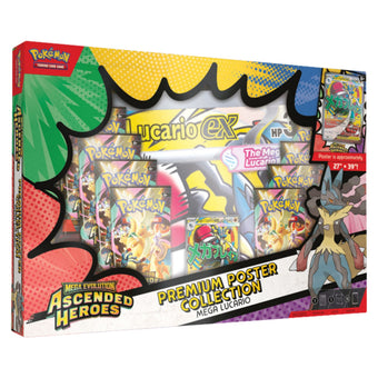 compare product Pokemon Mega Evolution Ascended Heroes Premium Poster Collection (Mega Lucario)