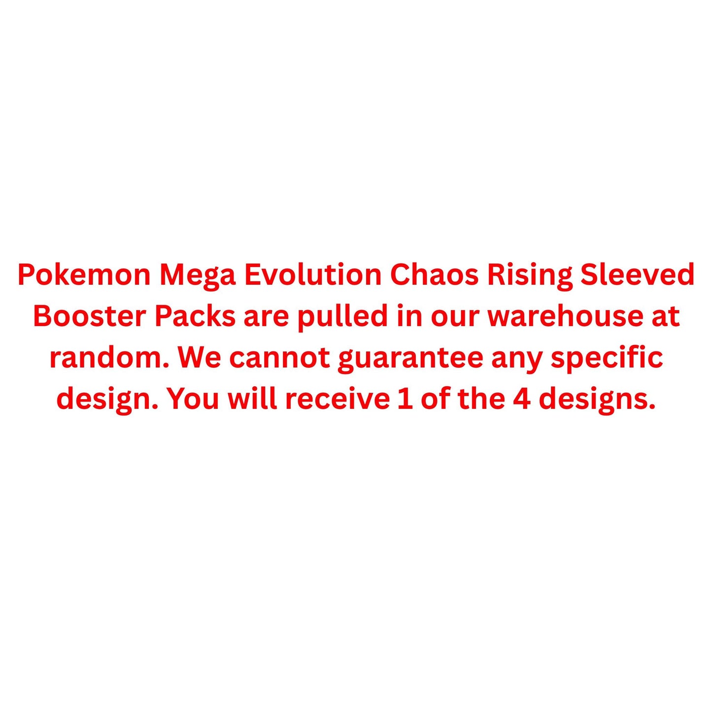 Pokemon Mega Evolution Chaos Rising Sleeved Booster Pack