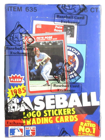 compare product 1985 Fleer Baseball Wax Box (BBCE Wrapped)