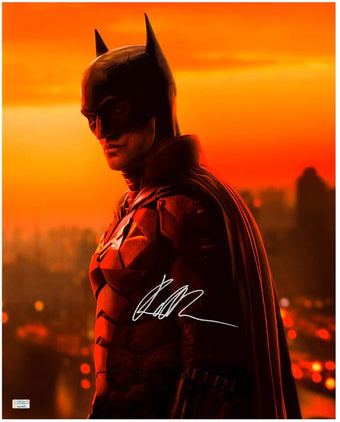 compare product Robert Pattinson Autographed 2022 The Batman Gotham's Caped Crusader 40cm x 50cm Photo Framed