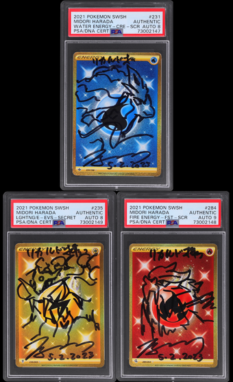 compare product 2021 POKEMON SWSH ENERGY SUICUNE RAIKOU ENTEI HARADA AUTO PSA AUTHENTIC