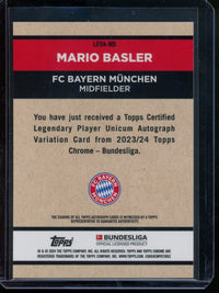 2024 Topps Chrome Mario Basler Refractor Autograph FC Bayern