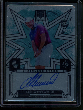 compare product 2025 Panini Impeccable Lee Westwood Stainless Stars Rookie Autograph /35