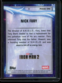 2025 Topps Chrome Marvel Nick Fury Orange Refractor /25 Iron Man 2