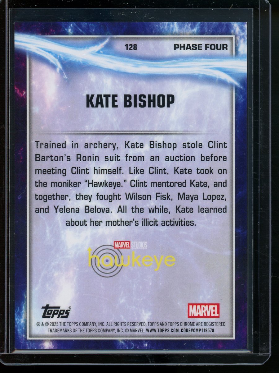 2025 Topps Chrome Kate Bishop Gold Refractor /50 Hawkeye