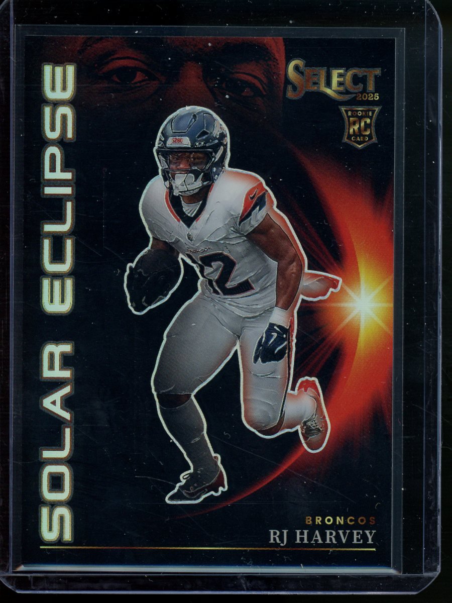 2025 Panini Select RJ Harvey Solar Eclipse Rookie SSP Broncos