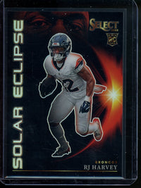 2025 Panini Select RJ Harvey Solar Eclipse Rookie SSP Broncos