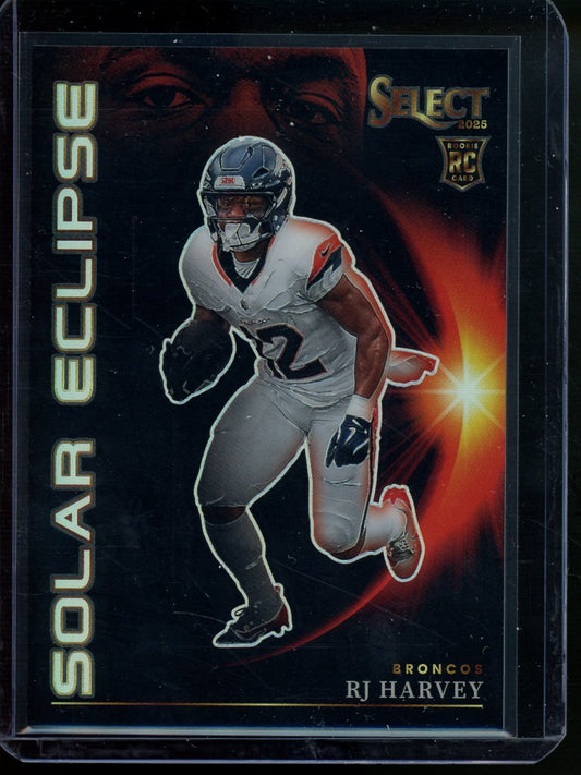 2025 Panini Select RJ Harvey Solar Eclipse Rookie SSP Broncos