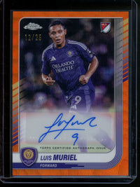 2025 Topps Chrome Luis Muriel Orange Autograph /25 Orlando City
