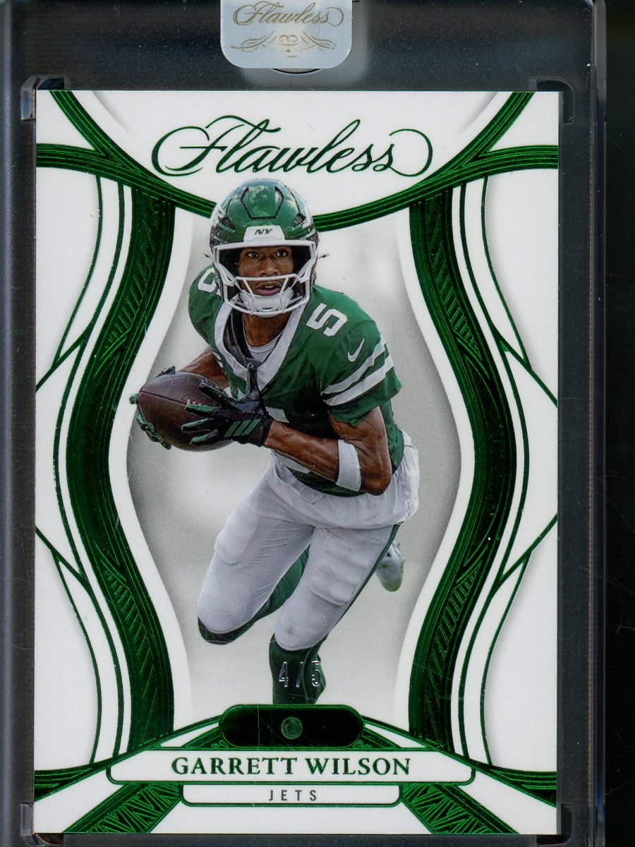 2025 Panini Flawless Garrett Wilson Emerald /5 Jets