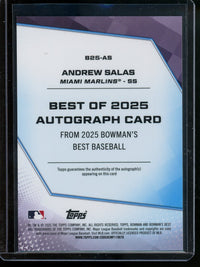 2025 Bowmans Best Andrew Salas Autograph Marlins