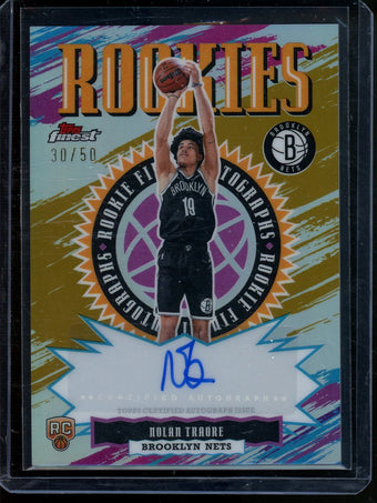 compare product 2026 Topps Finest Nolan Traore Rookie Finest Autographs /50 Gold Nets