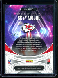 2022 Panini Phoenix Skyy Moore Rookie Rising Gold Vinyl 1/1 Chiefs