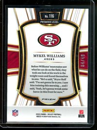 2025 Panini Select Mykel Williams Rookie Green /49 49ers