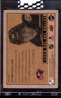 2025 Upper Deck Vintage Luca Del Bel Belluz Rookie Autograph Blue Jackets