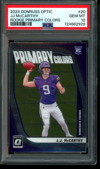 2024 Panini Optic JJ McCarthy Rookie Primary Colors PSA 10 Vikings